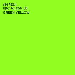 #91FE24 - Green Yellow Color Image